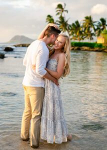 loving couple on the beach